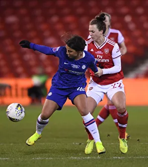 Arsenal Women V Chelsea Women - Continental Cup Final 2020 Prints: Arsenal vs. Chelsea Showdown: Thrilling FA Womens Continental League Cup Final Battle