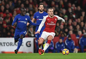 Arsenal V Chelsea 2017-18 Prints: Arsenal vs. Chelsea Showdown: Wilshere vs. Kante, Fabregas