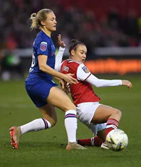 Arsenal Women V Chelsea Women - Continental Cup Final 2020 Prints: Arsenal vs. Chelsea: A Tight Battle in FA Womens Continental League Cup Final