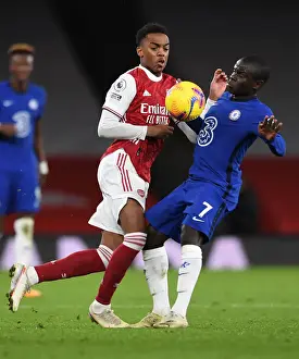 Arsenal V Chelsea 2020-21 Prints: Arsenal vs. Chelsea: Willock Outwits Kante at the Emirates