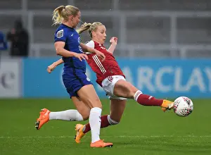 Arsenal Women V Chelsea Women 2020-21 Prints: Arsenal vs Chelsea Women: Intense Battle for the Ball in FA Womens Super League