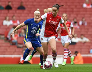 Arsenal Women V Chelsea Women - Mind Series 2021-22 Prints: Arsenal vs. Chelsea: Women's Football Rivalry Ignites in Pre-Season Clash at Emirates Stadium