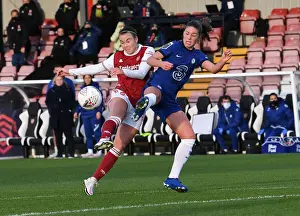 Arsenal Women V Chelsea Women 2020-21 Prints: Arsenal vs Chelsea: A WSL Showdown - Foord vs Leupolz: A Battle of Brains and Ability
