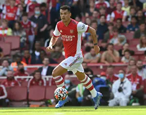 Arsenal V Chelsea - Pre Season Friendly 2021-22 Prints: Arsenal vs Chelsea: Xhaka's Determination in Pre-Season Clash at Emirates Stadium
