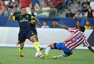 Arsenal V Chivas 2016-17 Prints: Arsenal vs Chivas: A Clash of Stars - Kieran Gibbs vs Hedgardo Marin