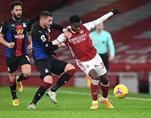 Arsenal vs Crystal Palace: Eddie Nketiah Clashes with Joel Ward in Empty Emirates Stadium - Premier League 2020-21