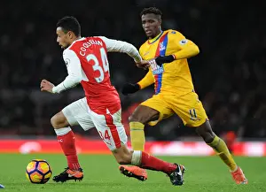 Arsenal V Crystal Palace 2016-17 Prints: Arsenal vs Crystal Palace: Coquelin Clashes with Zaha in Premier League Showdown