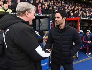 Arsenal vs Crystal Palace: Mikel Arteta and Roy Hodgson Pre-Match Handshake - Premier League 2019-20