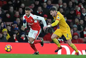 Arsenal V Crystal Palace 2016-17 Prints: Arsenal vs. Crystal Palace Showdown: Oxlade-Chamberlain vs. Martin Kelly