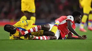 Arsenal V Crystal Palace 2021-22 Prints: Arsenal vs. Crystal Palace: Thomas Partey and Cheikhou Kouyate Clash in Premier League Showdown