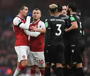 Arsenal V Crystal Palace 2017-18 Prints: Arsenal vs. Crystal Palace: Xhaka and Wilshere Clash with Van Aanholt and Milivojevic