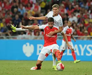 Arsenal V Everton - Asia Trophy 2015-16 Prints: Arsenal vs. Everton: 2015 Barclays Asia Trophy Clash in Singapore