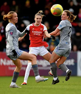 Arsenal Women V Everton Women 2023-24 Prints: Arsenal vs Everton: Women's Super League Clash at Meadow Park - Vivianne Miedema Faces Off Against Elise Stenevik