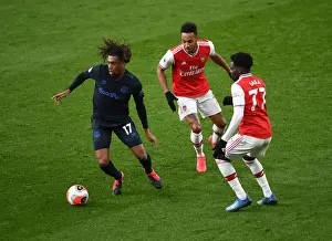 Arsenal V Everton 2019-20 Prints: Arsenal vs Everton: Aubameyang and Saka Clash in Intense Premier League Showdown