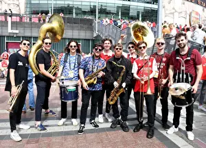 Arsenal V Everton 2021-22 Prints: Arsenal vs. Everton: Brass Band-Led Arsenal Fans Gather Before Premier League Showdown (May 2022)
