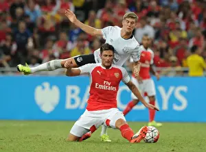 Arsenal V Everton - Asia Trophy 2015-16 Prints: Arsenal vs. Everton: Clash in the Far East - Olivier Giroud vs
