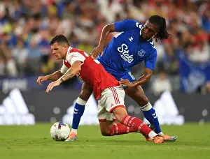 Arsenal V Everton - Pre Season 2022-23 Prints: Arsenal vs. Everton: Granit Xhaka Fouls Alex Iwobi in Pre-Season Clash