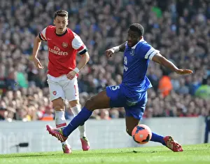 Arsenal vs. Everton: Ozil Evades Distin in FA Cup Quarter-Final Showdown