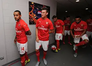 Arsenal V Everton - Asia Trophy 2015-16 Prints: Arsenal vs. Everton - Pre-Match: Theo Walcott and Laurent Koscielny