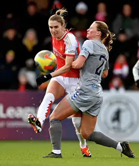 Arsenal Women V Everton Women 2023-24 Prints: Arsenal vs Everton: Women's Super League Showdown at Meadow Park - A Battle of Passes and Pressure