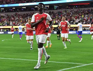 Arsenal V FC Barcelona Pre Season - 2023-24 Prints: Arsenal vs. FC Barcelona: Bukayo Saka Scores First Goal in Pre-Season Friendly at SoFi Stadium (2023)