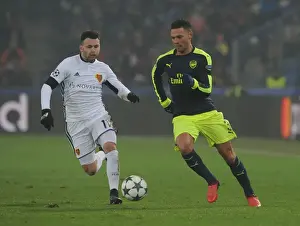 FC Basel V Arsenal 2016-17 Prints: Arsenal vs. FC Basel: Kieran Gibbs in Action at the UEFA Champions League, Basel 2016