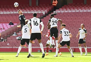 Images Dated 18th April 2021: Arsenal vs Fulham: Mat Ryan in Action at Empty Emirates Stadium, Premier League 2020-21