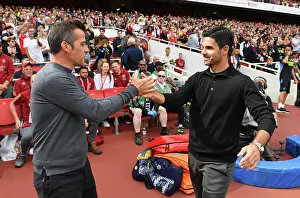 Arsenal V Fulham 2023-24 Prints: Arsenal vs. Fulham: Mikel Arteta and Marco Silva Exchange Pre-Match Greetings (2023-24)