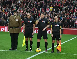 Arsenal V Fulham 2012-13 Prints: Arsenal vs Fulham: Premier League 2012-13 - Remembrance Day Tribute at Emirates Stadium