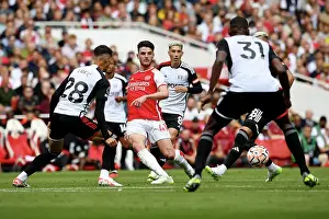 Arsenal V Fulham 2023-24 Prints: Arsenal vs. Fulham: Rice Controls the Midfield in 2023-24 Premier League Clash