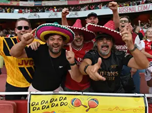 Arsenal vs. Fulham: Sombrero-Clad Arsenal Fans at Emirates Stadium