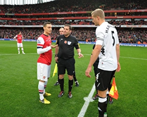 Arsenal V Fulham 2012-13 Prints: Arsenal vs. Fulham: Vermaelen vs