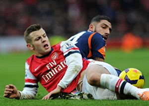 Arsenal V Fulham 2013-14 Prints: Arsenal vs. Fulham: Wilshere vs