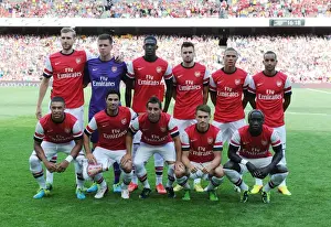 Arsenal V Galatasaray 2013-14 Prints: Arsenal vs. Galatasaray: Emirates Cup 2013 - The Teams Line Up