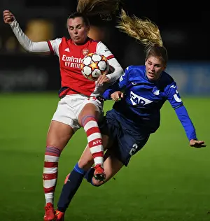 Arsenal Women V Hoffenheim 2021-22 Prints: Arsenal vs. Hoffenheim: A Fierce Clash in the UEFA Women's Champions League