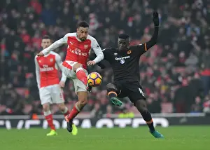 Arsenal V Hull City 2016-17 Prints: Arsenal vs Hull City: Coquelin vs Diaye Battle at Emirates Stadium, Premier League 2016-17