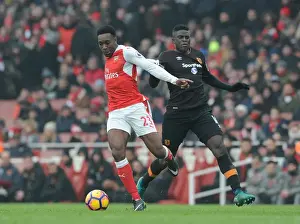 Arsenal V Hull City 2016-17 Prints: Arsenal vs Hull City: Welbeck Takes on Diaye in Intense Premier League Clash