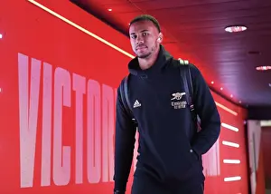 Arsenal V Juventus 2022-23 Prints: Arsenal vs Juventus: Gabriel's Pre-Match Focus at Emirates Stadium (2022-23)