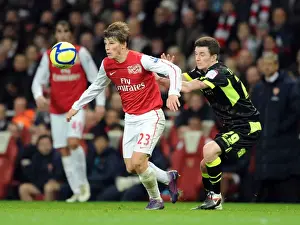 Arsenal vs Leeds United: Andrey Arshavin Battles for the Ball in FA Cup Clash (2011-12)