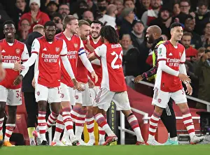 Arsenal V Leeds United - Carabao Cup 2021-22 Prints: Arsenal vs Leeds United: Carabao Cup Showdown at Emirates Stadium