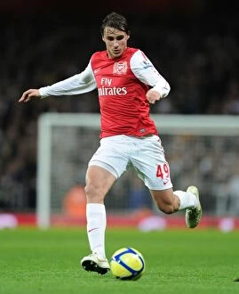 Arsenal v Leeds United FA Cup 2011-12 Collection: Arsenal vs Leeds United: FA Cup Battle - Ignasi Miquel's Focus