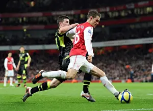 Arsenal V Leeds United FA Cup 2011-12 Prints: Arsenal vs Leeds United: FA Cup Battle - Ramsey vs Lees