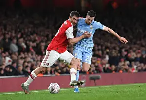 Arsenal V Leeds United FA Cup 2019-20 Prints: Arsenal vs Leeds United: A FA Cup Battle - Sokratis vs Harrison
