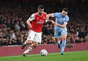 Arsenal v Leeds United FA Cup 2019-20 Collection: Arsenal vs Leeds United: A FA Cup Showdown - Sokratis vs Harrison