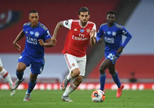 Arsenal V Leicester City 2019-20 Prints: Arsenal vs Leicester City: Dani Ceballos vs Youri Tielemans Battle at Emirates Stadium (Premier League 2019-20)