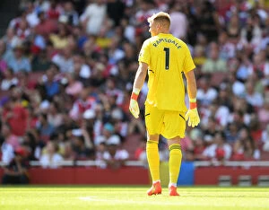 Arsenal v Leicester City 2022-23 Collection: Arsenal vs Leicester City: Aaron Ramsdale in Action at the Emirates Stadium (2022-23 Premier League)