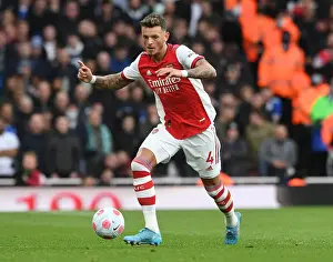 Arsenal vs Leicester City: Ben White in Action at the Emirates Stadium, Premier League 2021-22