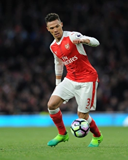 Arsenal V Leicester City 2016-17 Prints: Arsenal vs Leicester City: Kieran Gibbs in Action, Premier League 2016-17