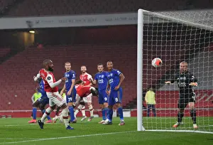 Arsenal V Leicester City 2019-20 Prints: Arsenal vs Leicester: Controversial Disallowed Goal by Alexandre Lacazette