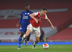 Images Dated 7th July 2020: Arsenal vs Leicester: Xhaka vs Iheanacho Clash in Premier League Showdown